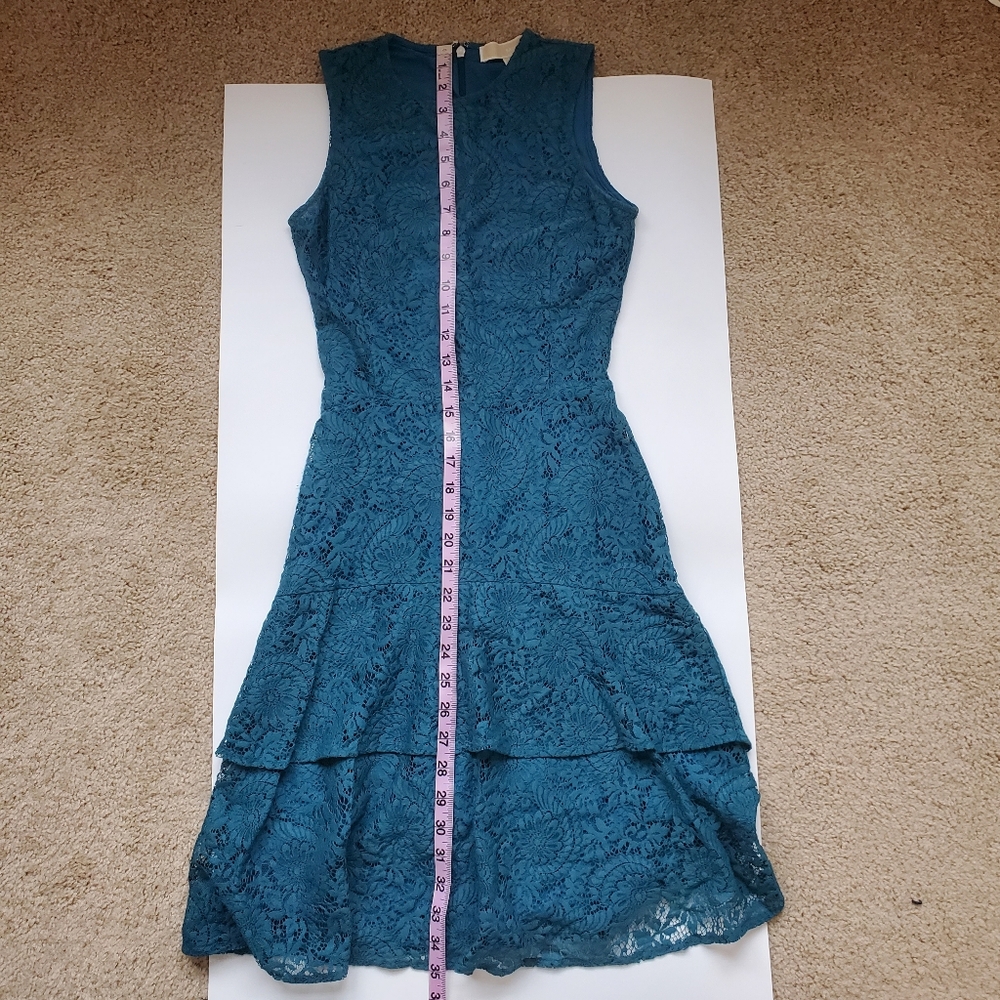 Michael Kors Sleeveless Blue Lace Cocktail Dress - Size XXS - Picture 8 of 9